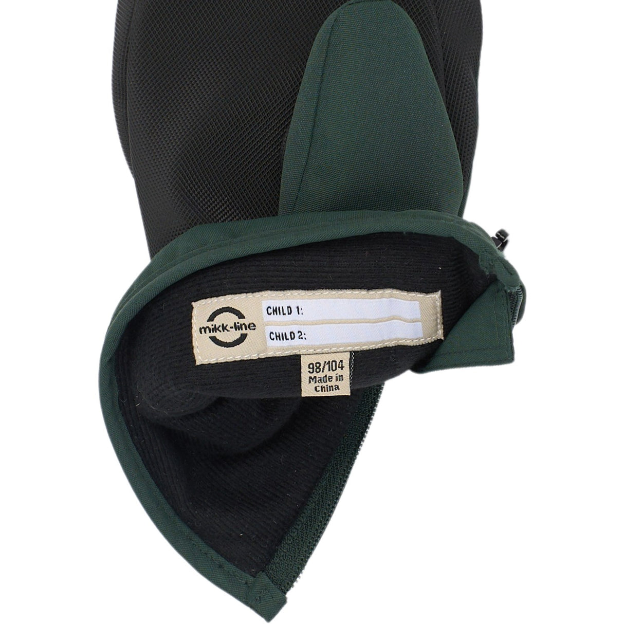 Mikk-Line Darkest Sprouse Polyester Tussor Mittens With Zipper