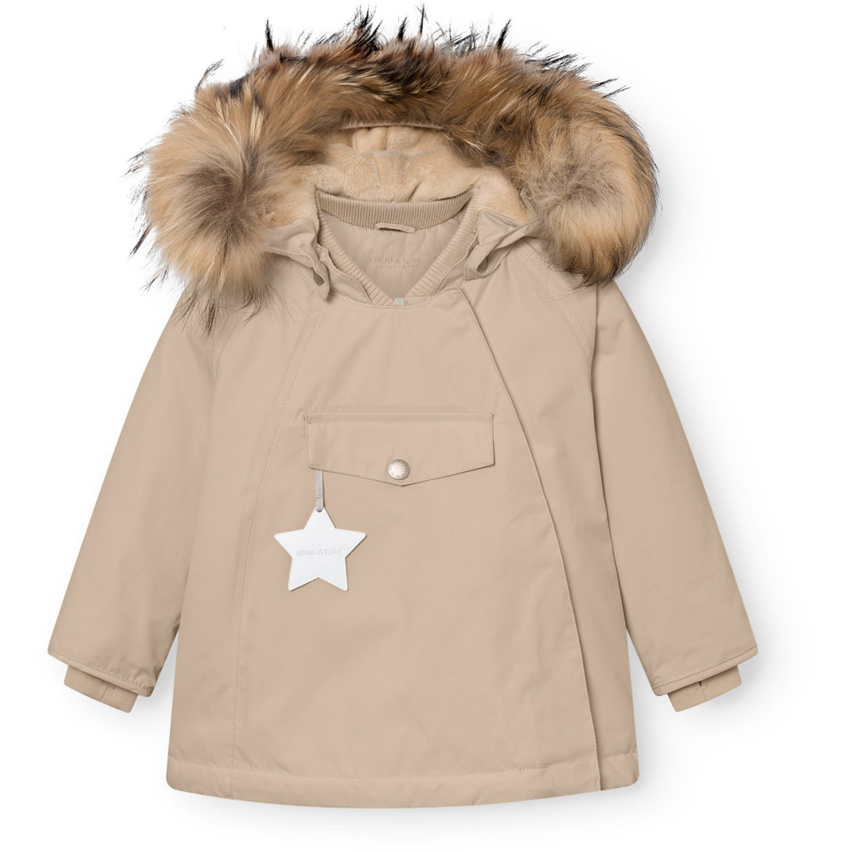 Mini A ture Savannah Tan Matwang Fleece Lined Winter Jacket Fur. GRS