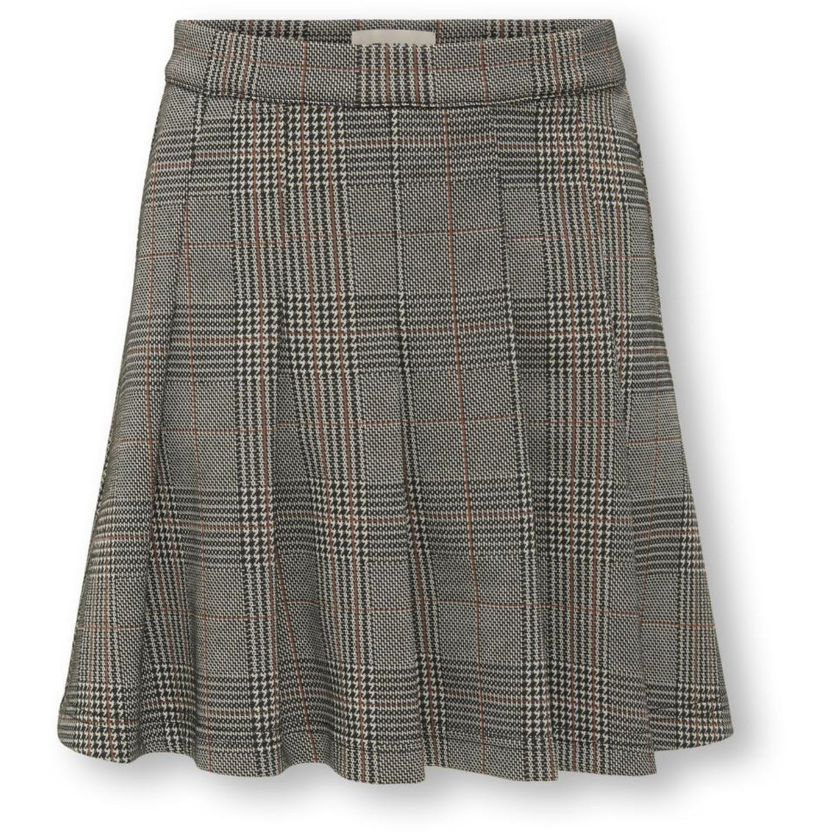 kids ONLY Seal Brown Libra Checks Kogfine Pleat Skirt Jrs