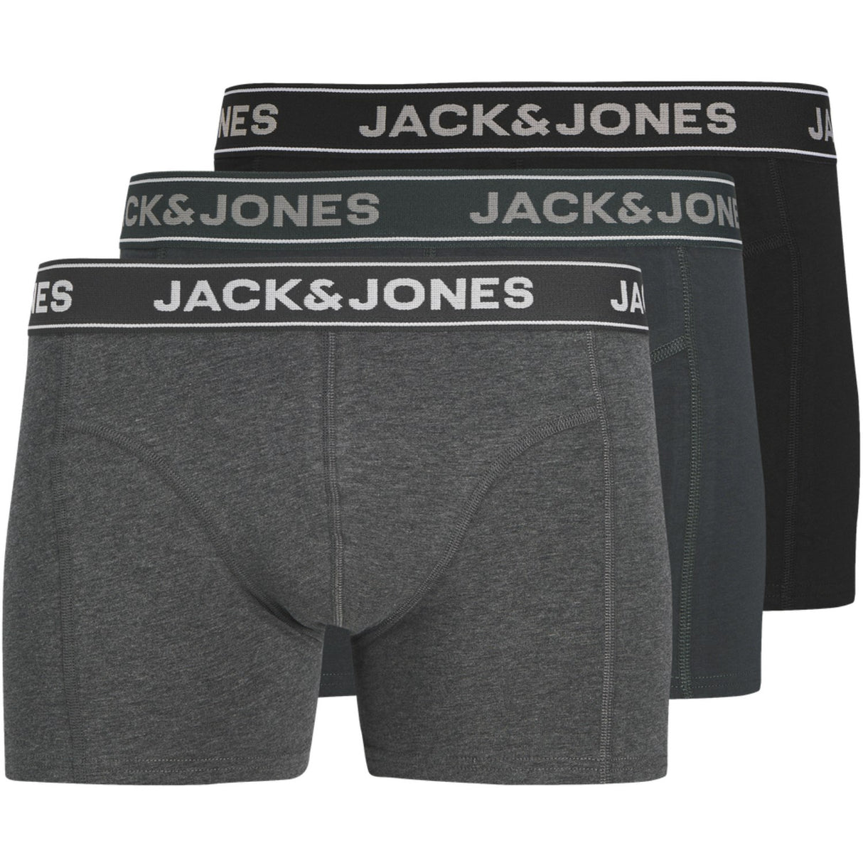 Jack & Jones Junior Dark Grey Melange Jacblack Friday Trunks 3 Pack Jnr