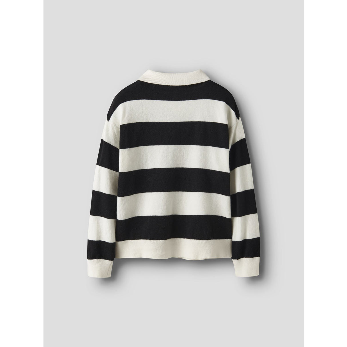 Name It Black Nkmobert Ls Loose Knit Polo