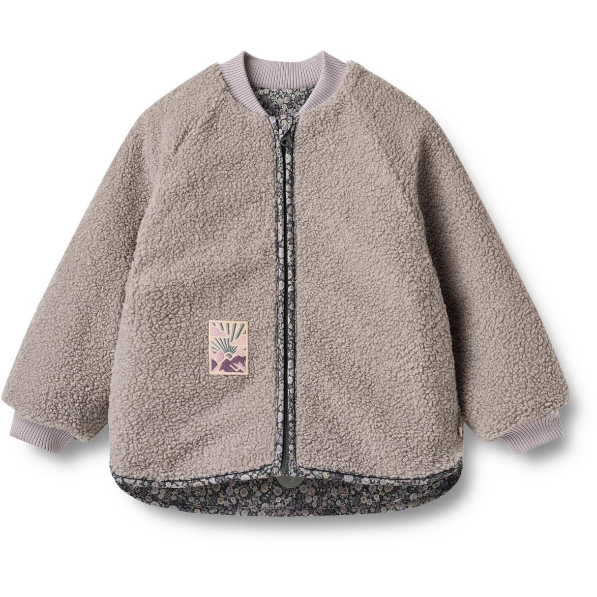 Wheat Black Sea Flowers Reversible Thermo Jacket Lake