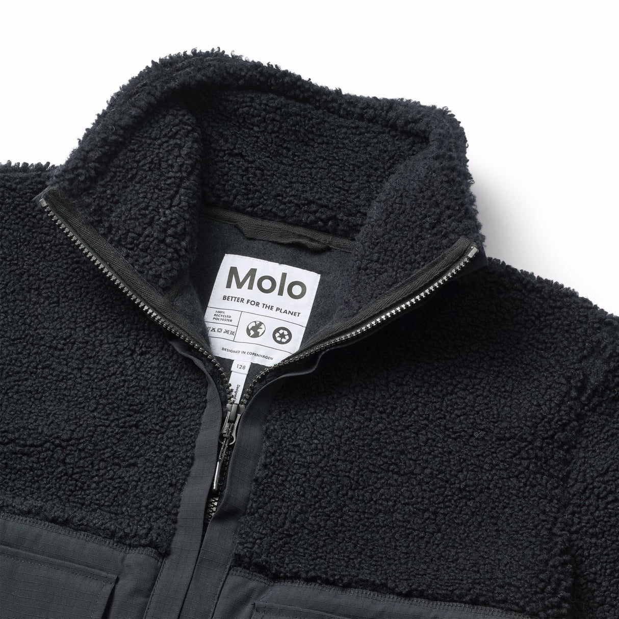 Molo Black Utha Fleece Jacket