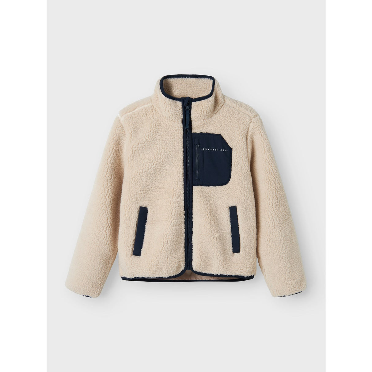 Name It Moonbeam Chest Pocket Dark Sapphire Nknmattia Sherpa Jacket Pb