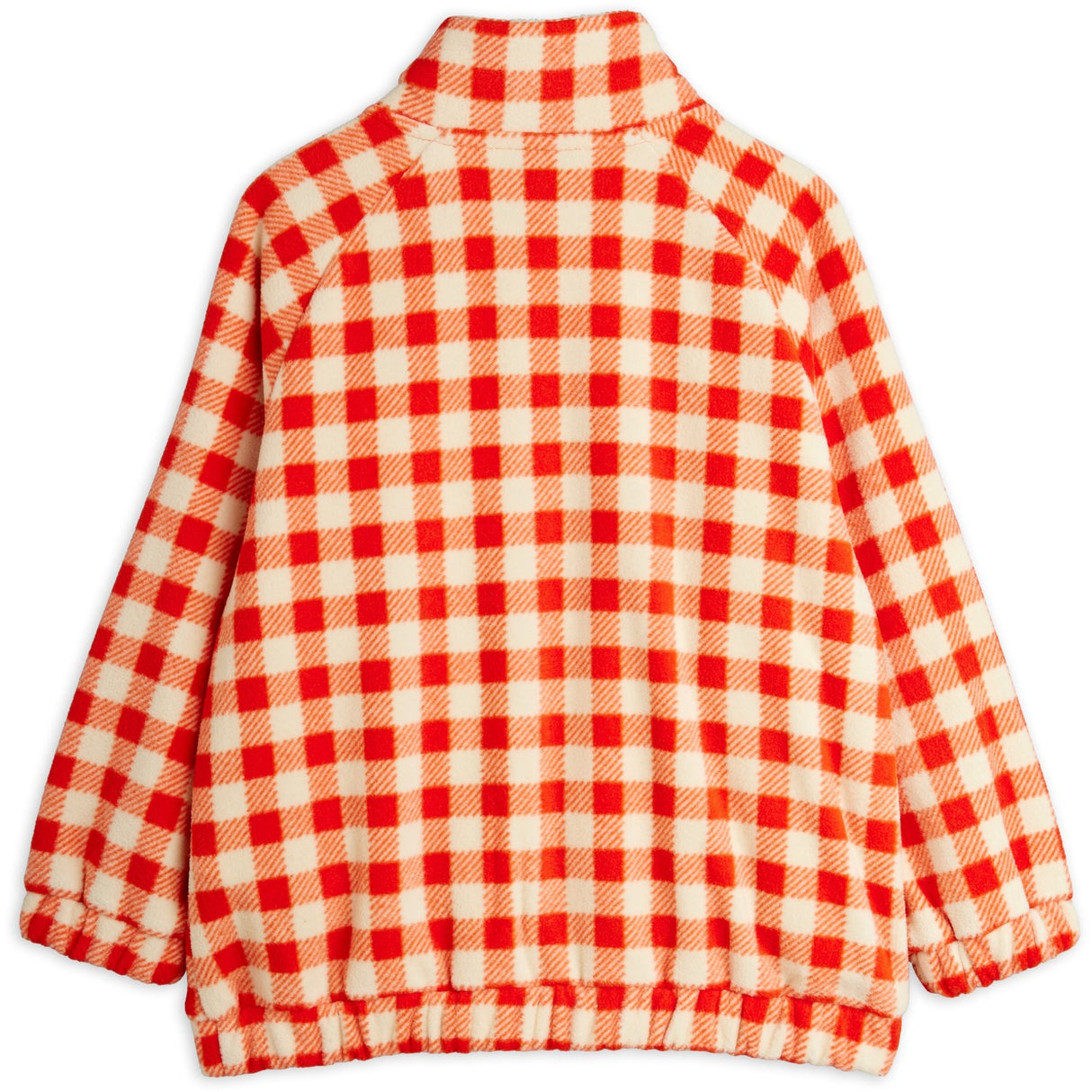 Mini Rodini Red Gingham AOP Fleece Jacket