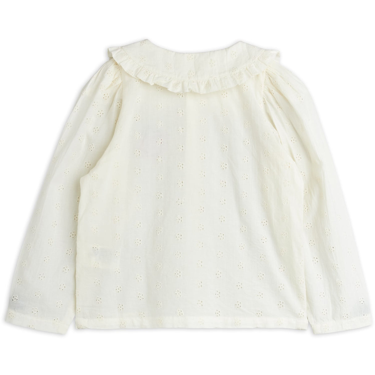 Mini Rodini White Strawberry Emb Schiffli Blouse