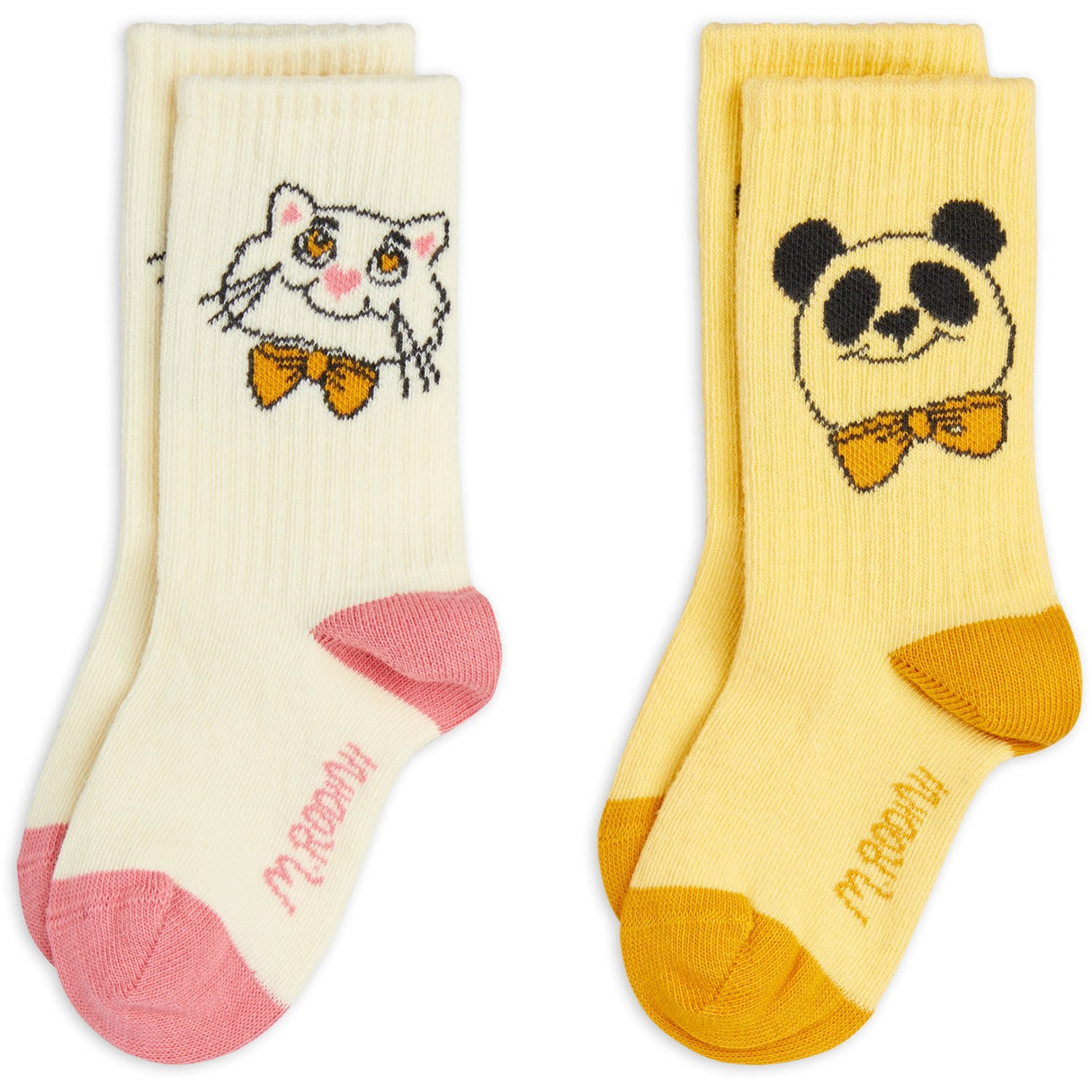 Mini Rodini Multi Cat & Panda 2-Pack Socks