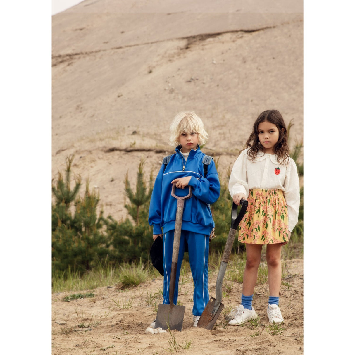 Mini Rodini White Strawberry Emb Schiffli Blouse