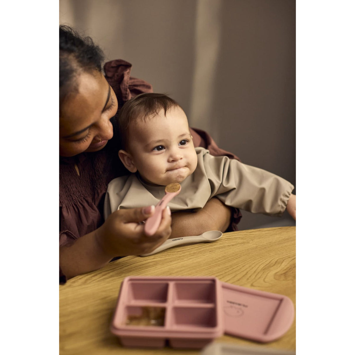 FILIBABBA Rose Mix Silicone Feeding Spoons 3-Pack