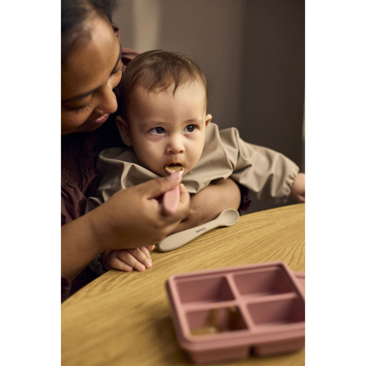 FILIBABBA Rose Mix Silicone Feeding Spoons 3-Pack