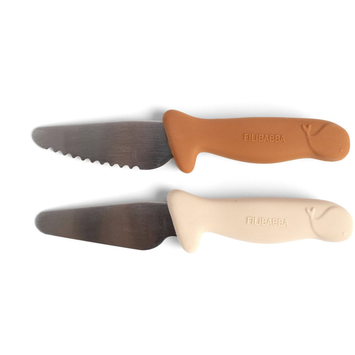 FILIBABBA Pumpkin + Offwhite Beginner's Cutting Knives 2-Pack