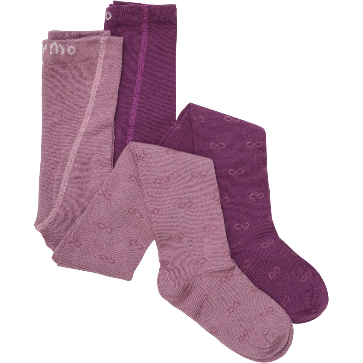 Minymo Mauve Orchid 2-Pack Stockings W. Pattern