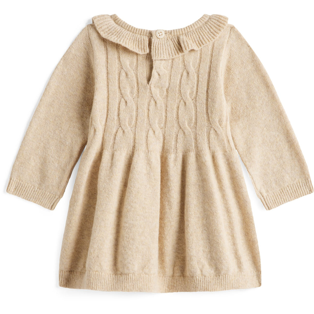 Tommy Hilfiger Malted Milk Heather Cable Sweater Dress Ls