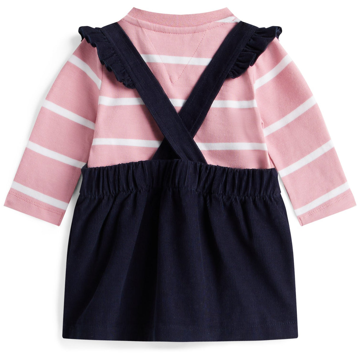 Tommy Hilfiger Dark Night Navy Baby Cord Dungaree Dress Set