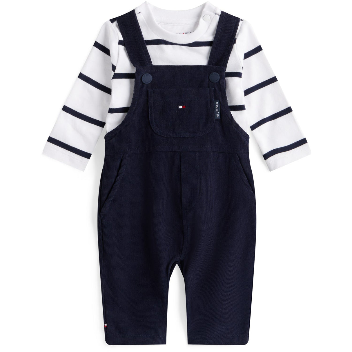 Tommy Hilfiger Dark Night Navy Baby Cord Dungaree Set