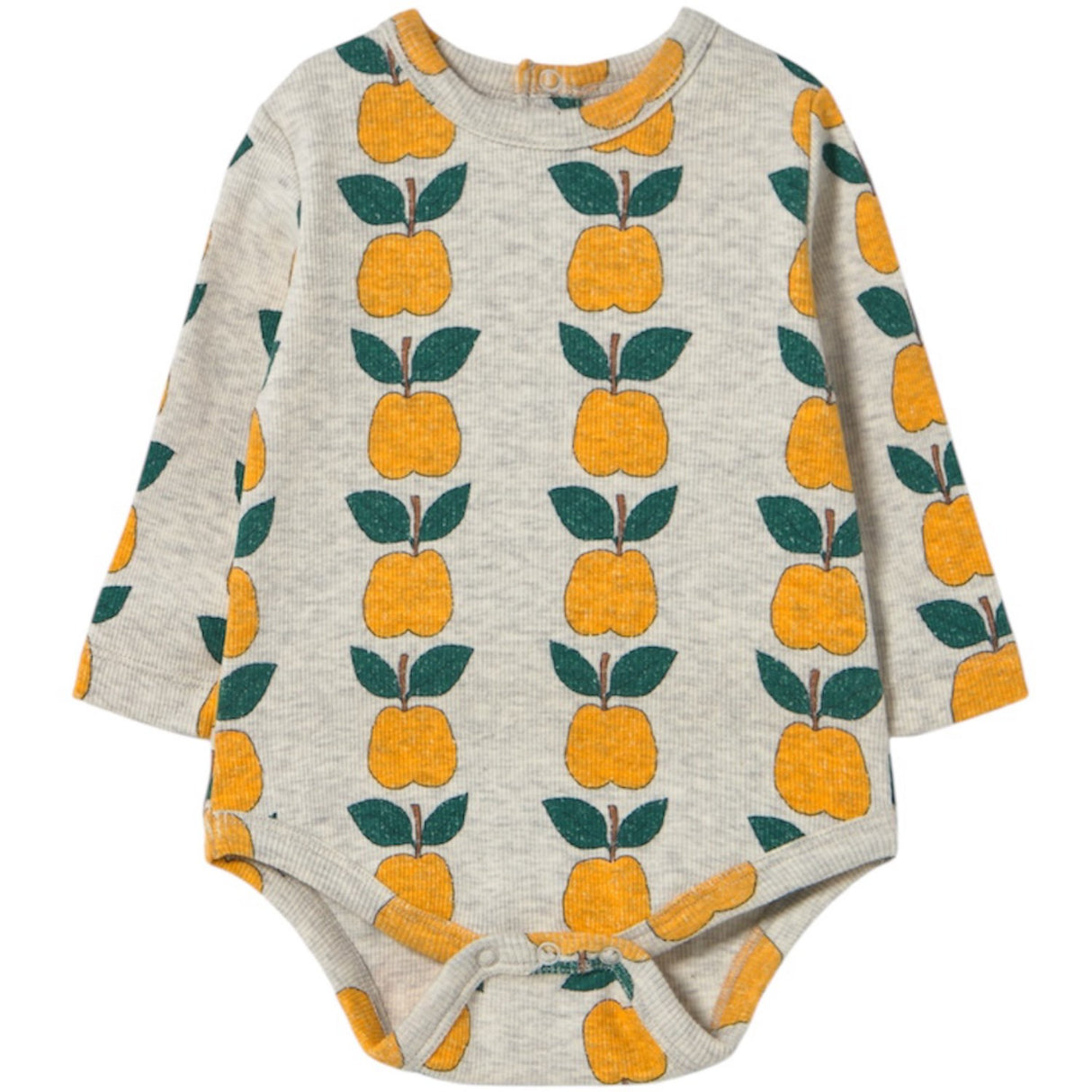 TinyCottons Light Cream Heather Apples Rib Body