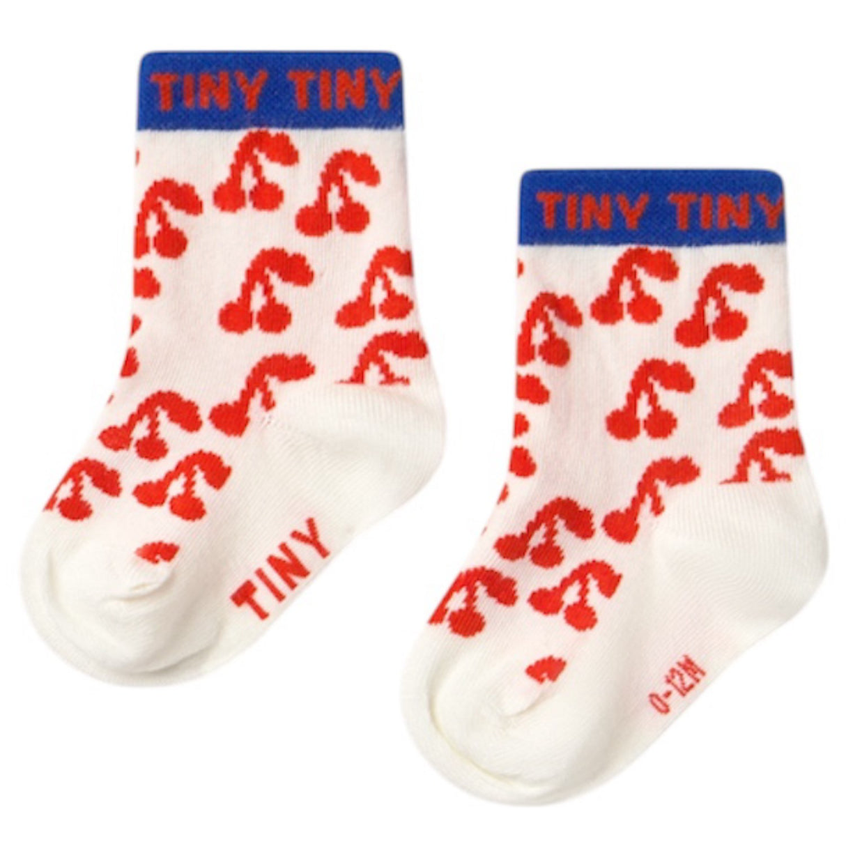 TinyCottons Off-White Cherries Medium Socks