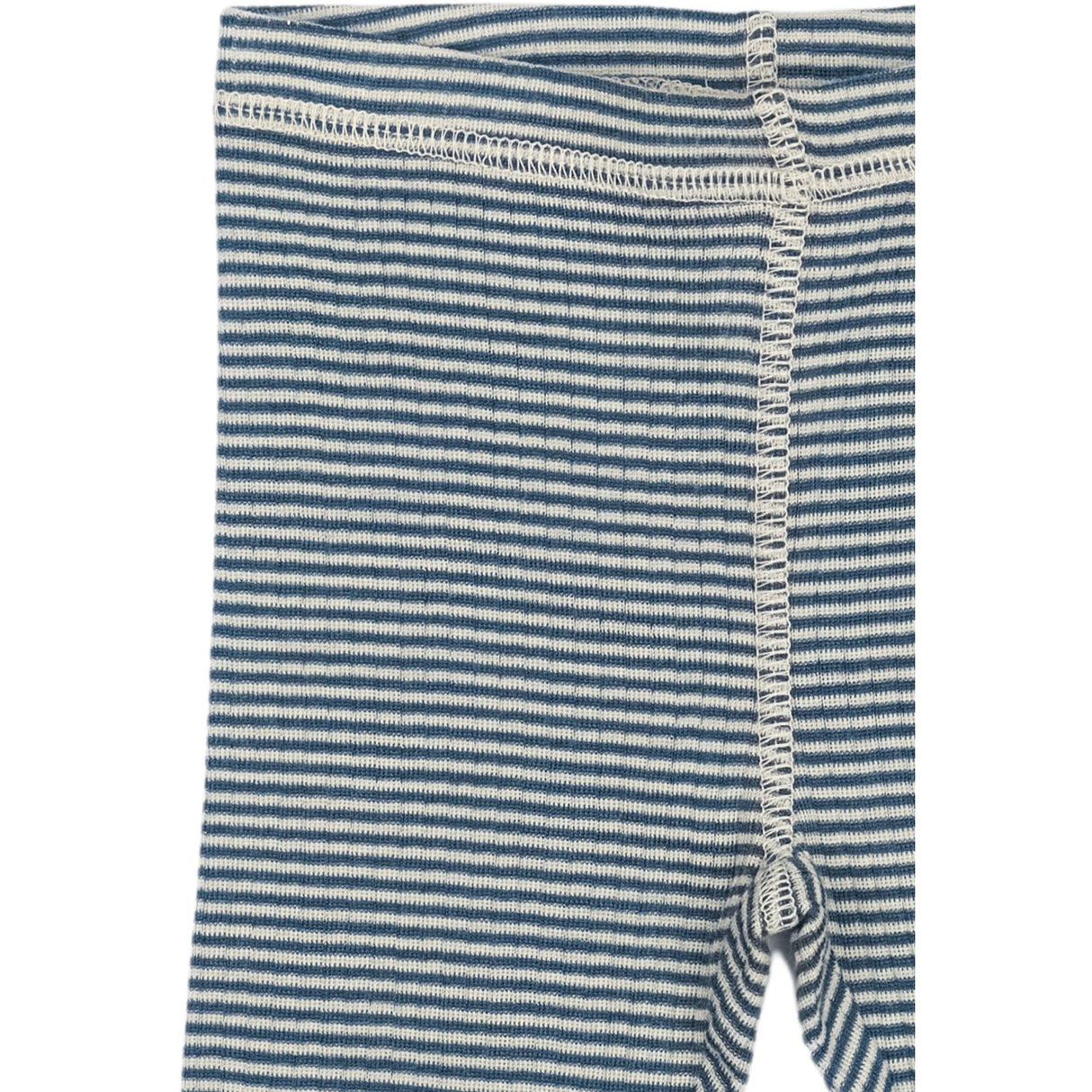 Petit Piao Ensign Blue/dark Off White PPDante Leggings Merino Wool Striped