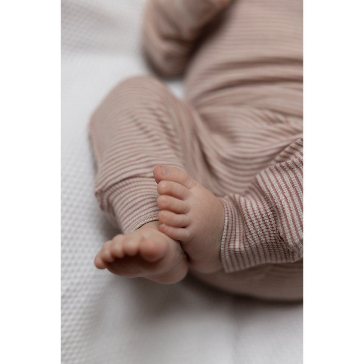 Petit Piao Nostalgic Rose/Dark Off White PPDian Fold Leggings Stripe NOOS