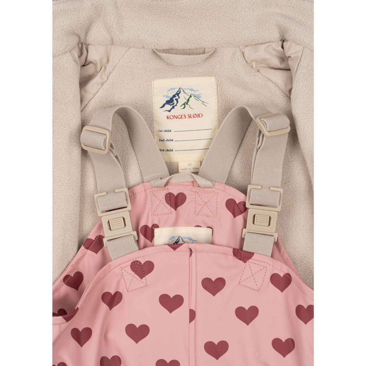 Konges Sløjd Amour Pink Rainy Palme Set Girl