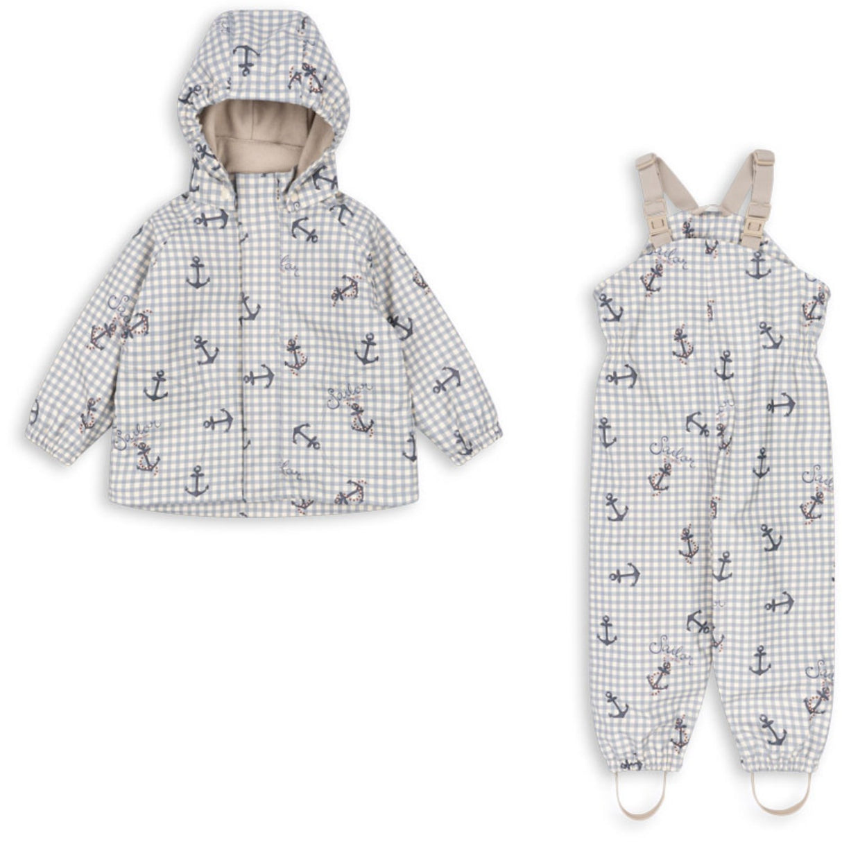 Konges Sløjd Sailor Check Rainy Palme Set