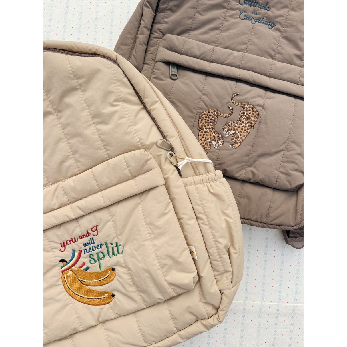 Konges Sløjd Walnut Juno Quilted Backpack Midi