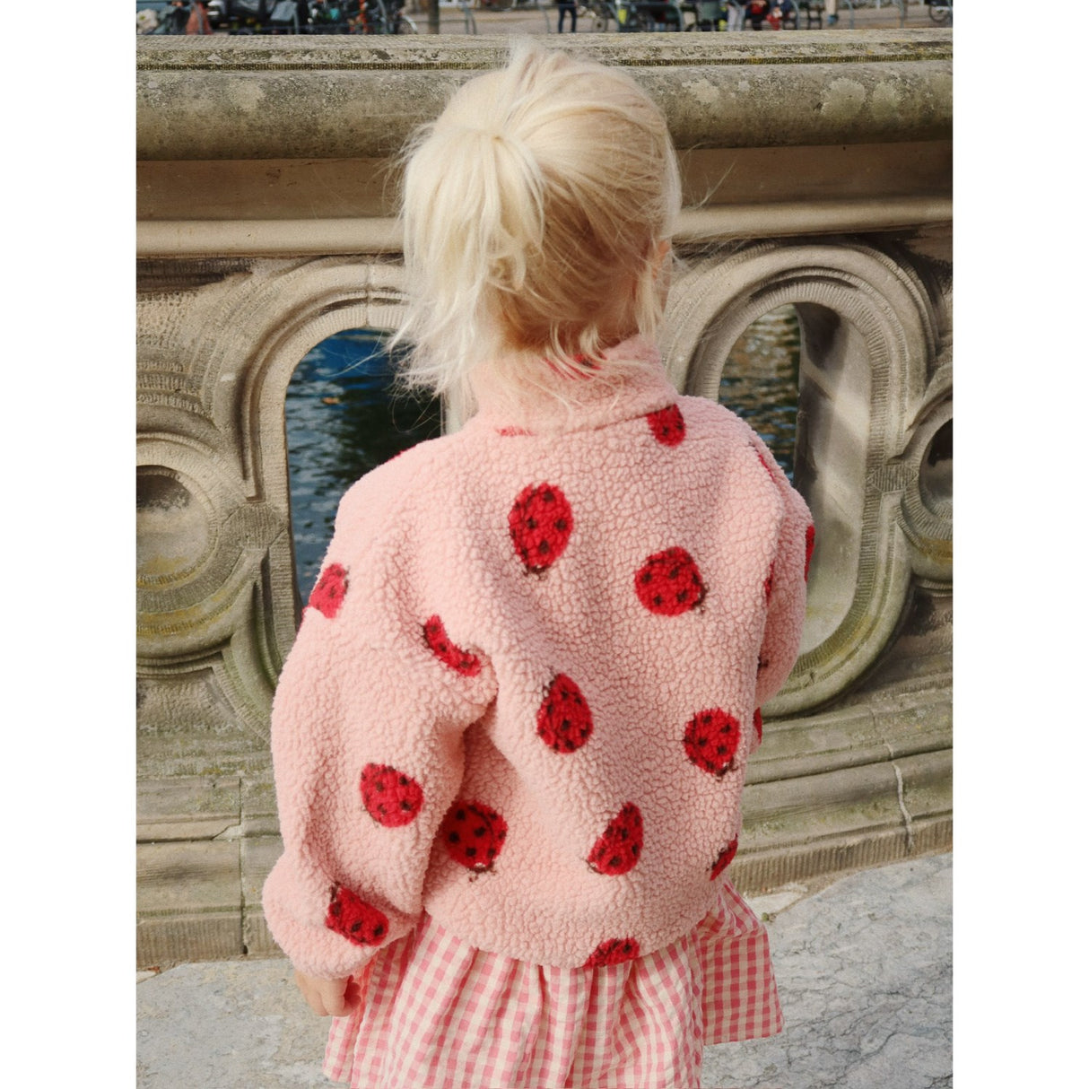 Konges Sløjd Ladybug Pink Jody Teddy Jacket Grs