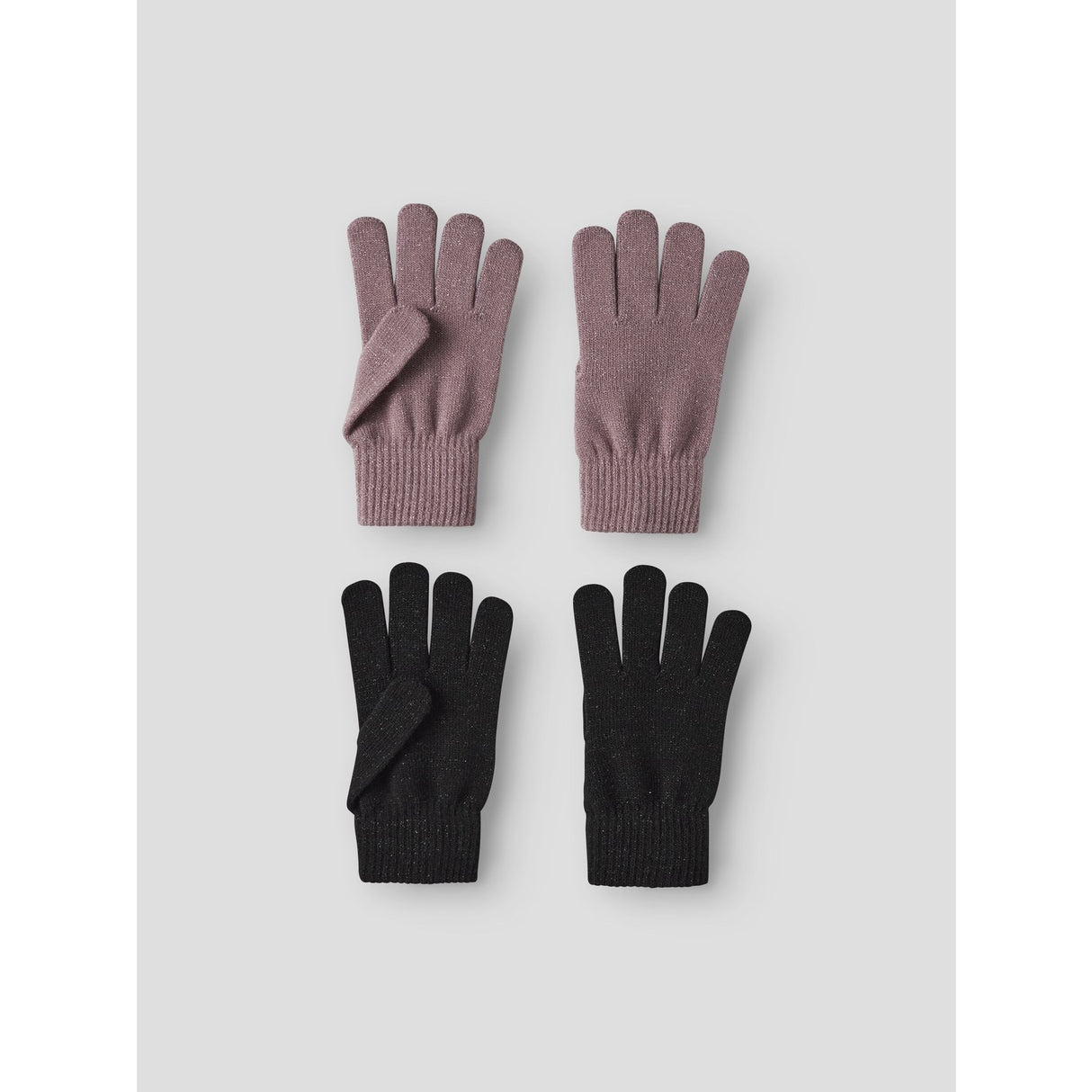 Name It Black Woodrose Nkfmagic Glitter Gloves 2P