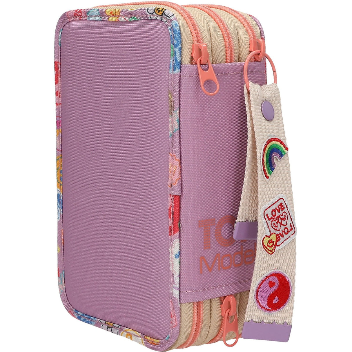 TOPModel Girl Power Triple Pencil Case With Pendant