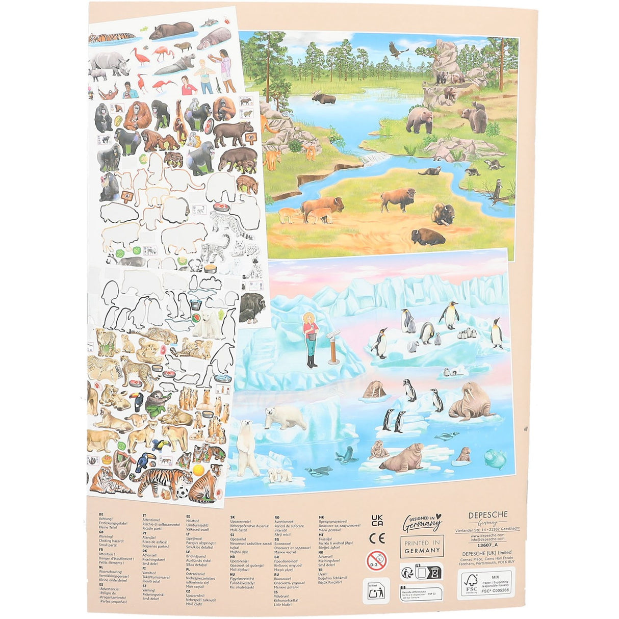 TRENDS by Depesche Create Your ZOO Colouring Book