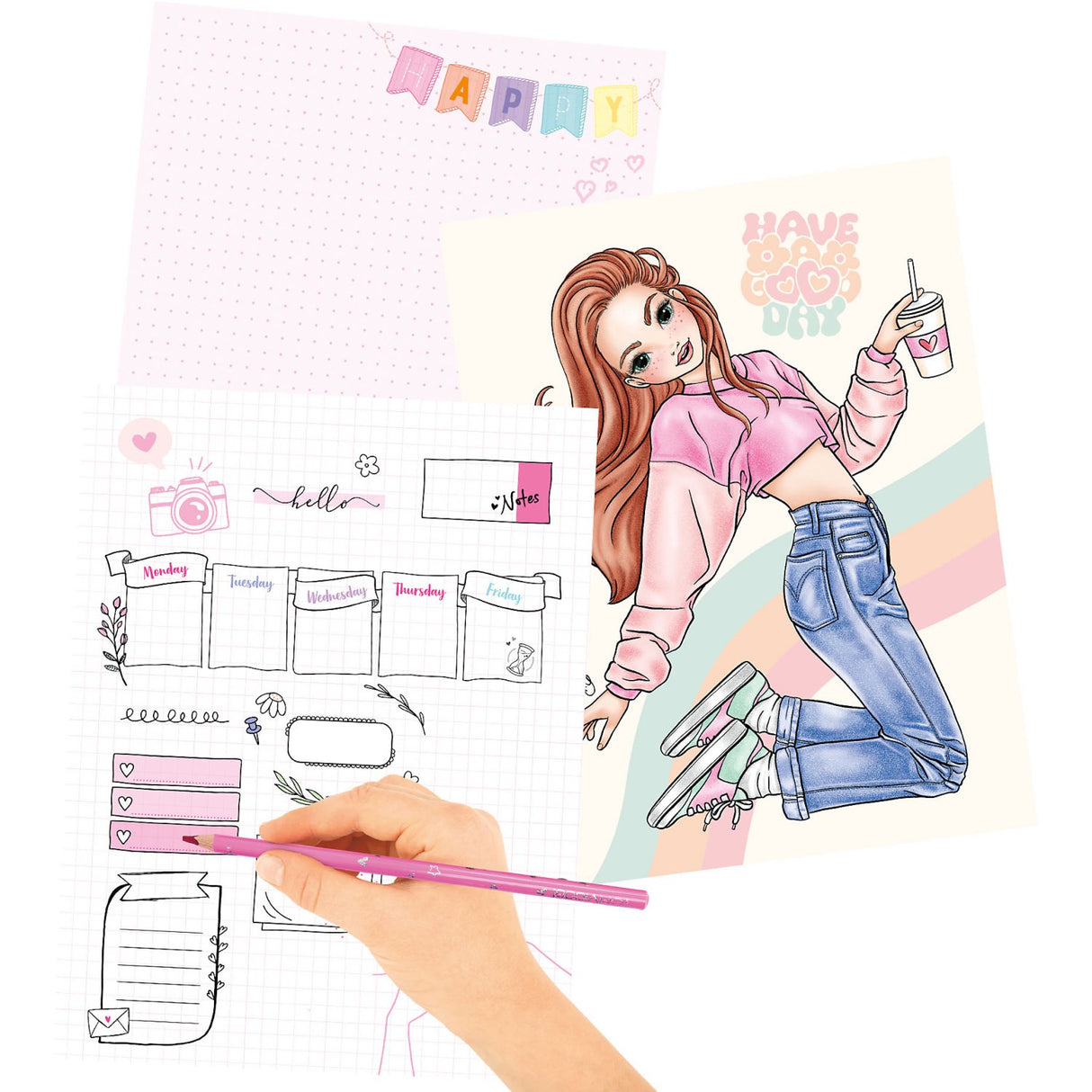 TOPModel Mood Colouring Book With Light And Sound English