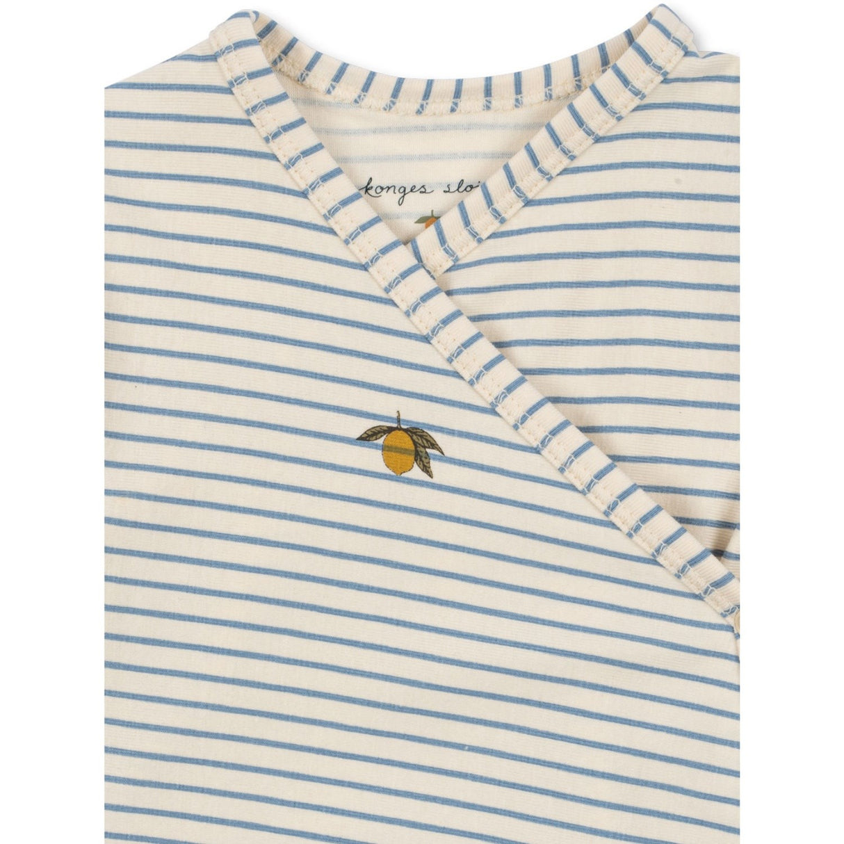 Konges Sløjd Stripe Bluie Basic Newborn Onesie GOTS