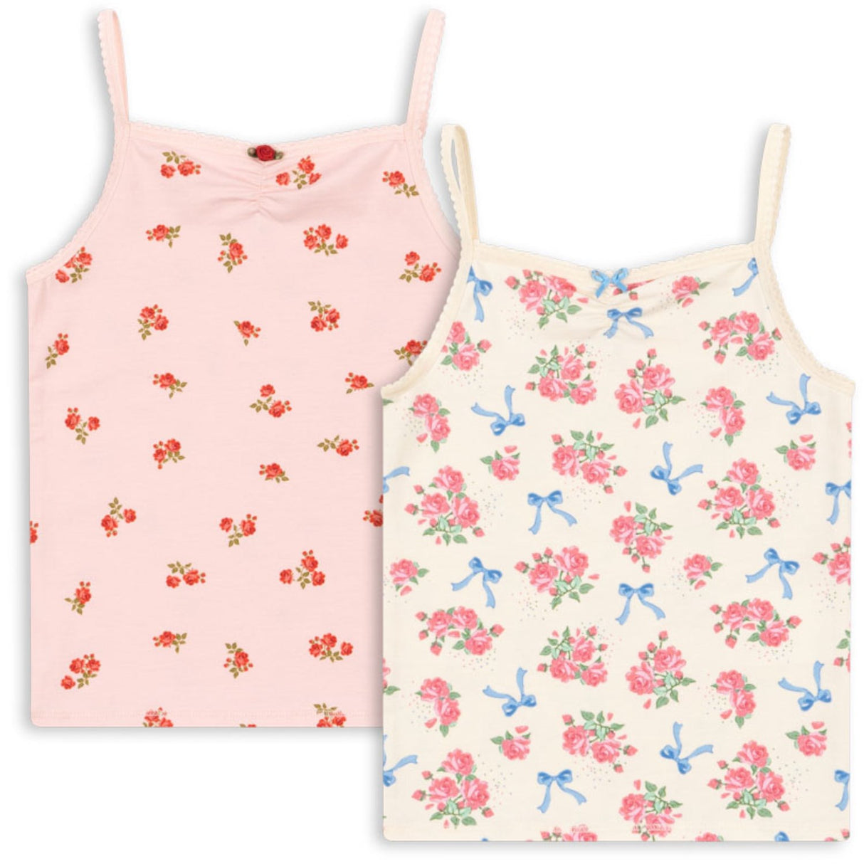 Konges Sløjd Bella Rosita/Rosa Pink Basic 2 Pack Strap Top GOTS