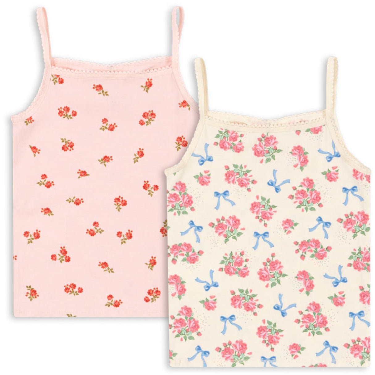Konges Sløjd Bella Rosita/Rosa Pink Basic 2 Pack Strap Top GOTS