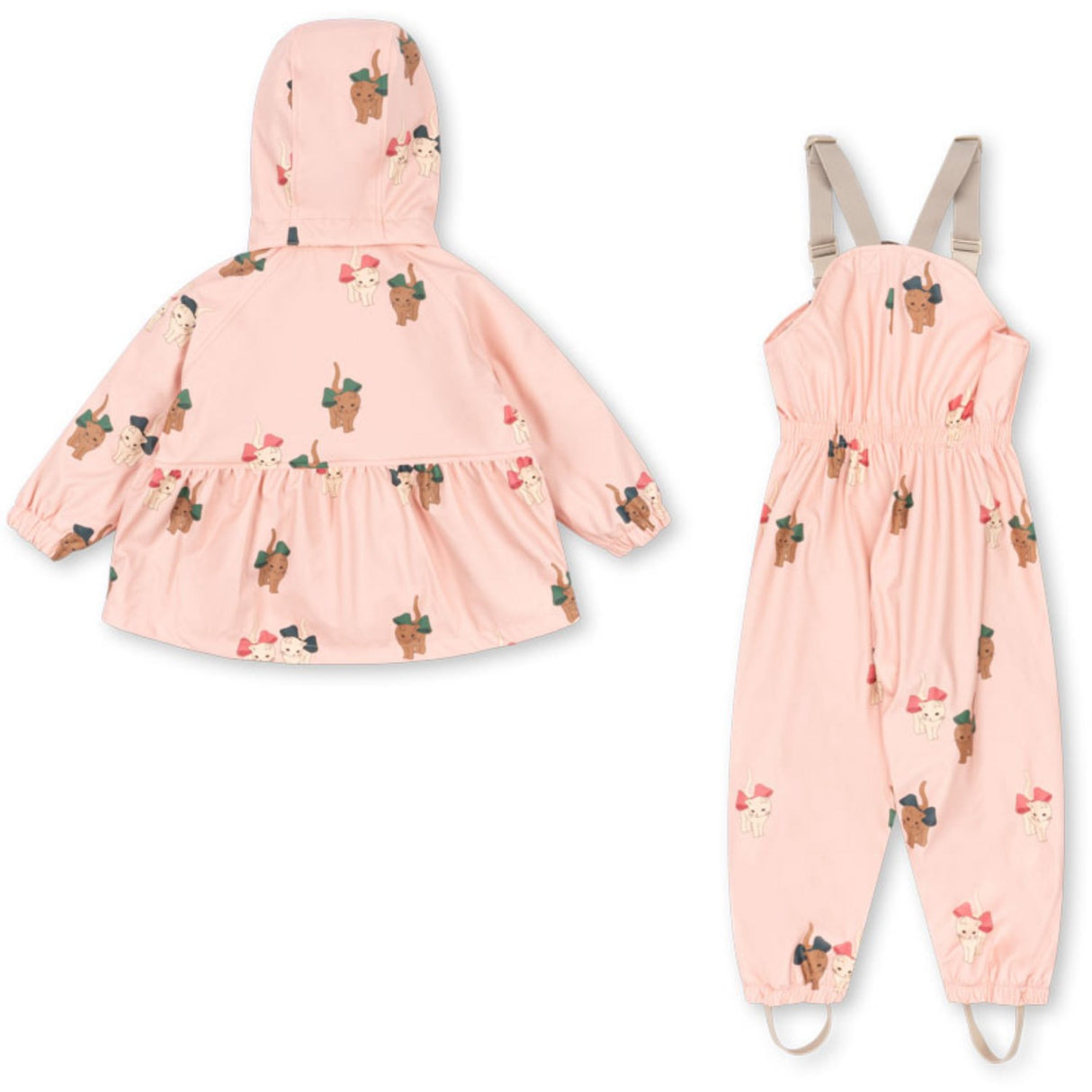 Konges Sløjd Bow Kitty Pink Rainy Palme Set Girl