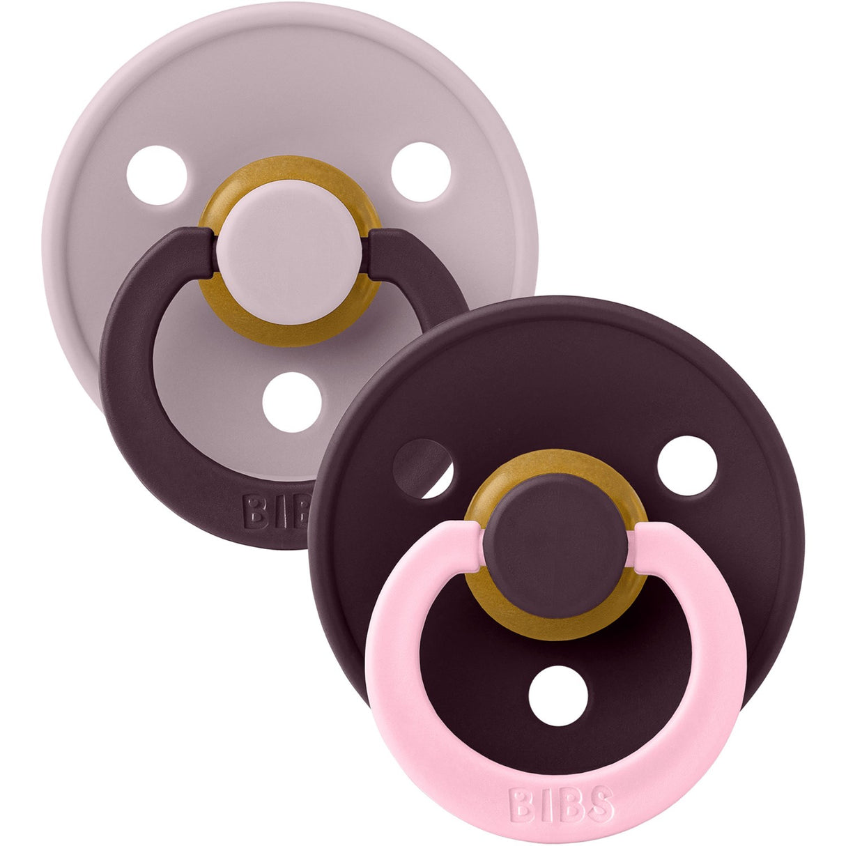 Bibs Dusky Lilac Pacifier Studio Colour 2-Pack Fusion Latex Plum Mix