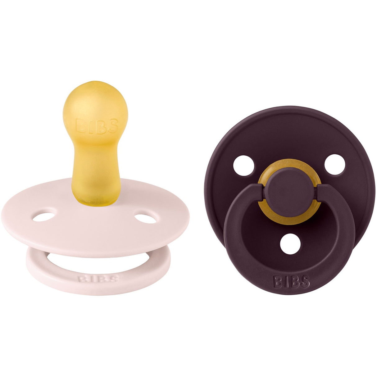 Bibs Petal Pacifier Colour 2-Pack Latex Plum