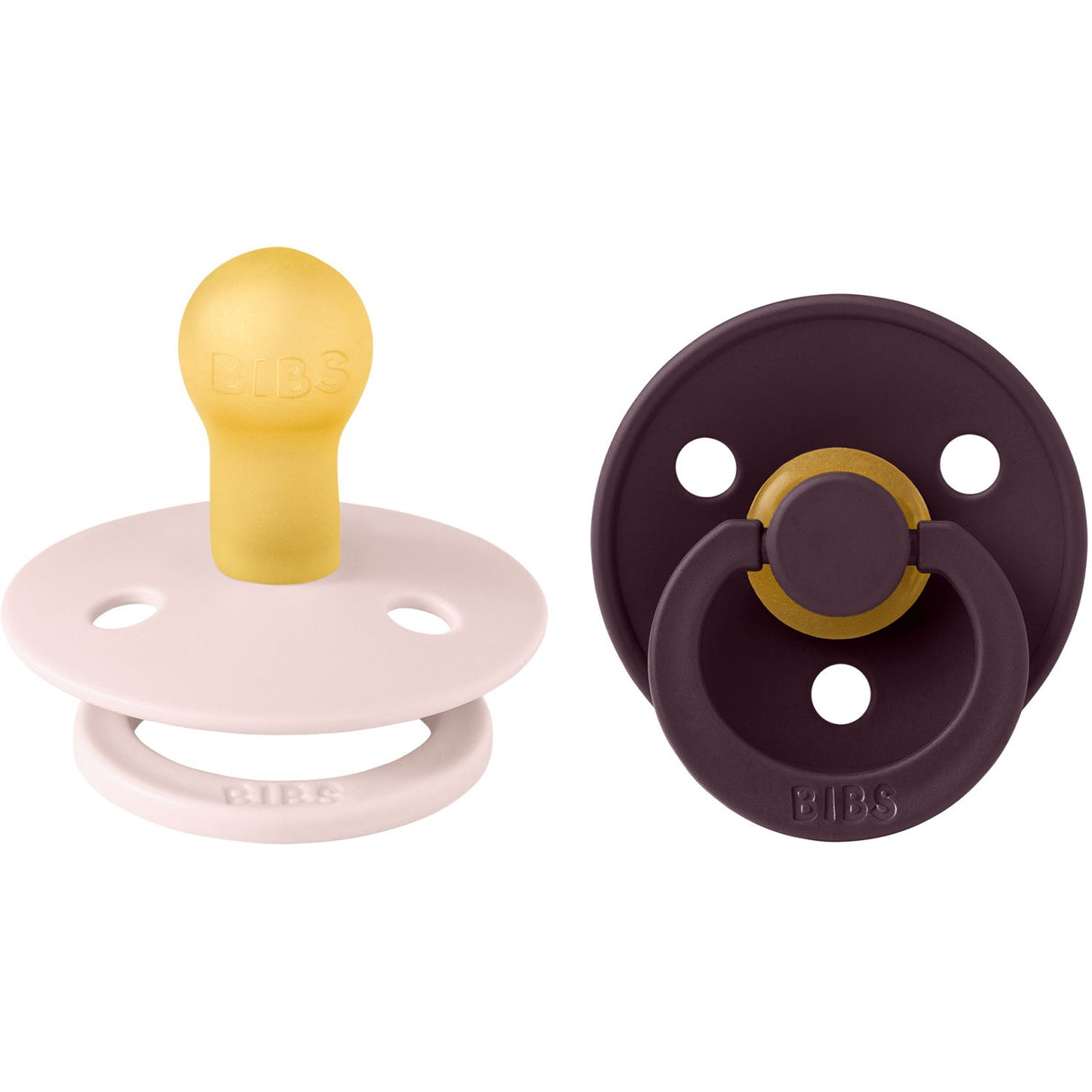 Bibs Petal Pacifier Colour 2-Pack Latex Plum