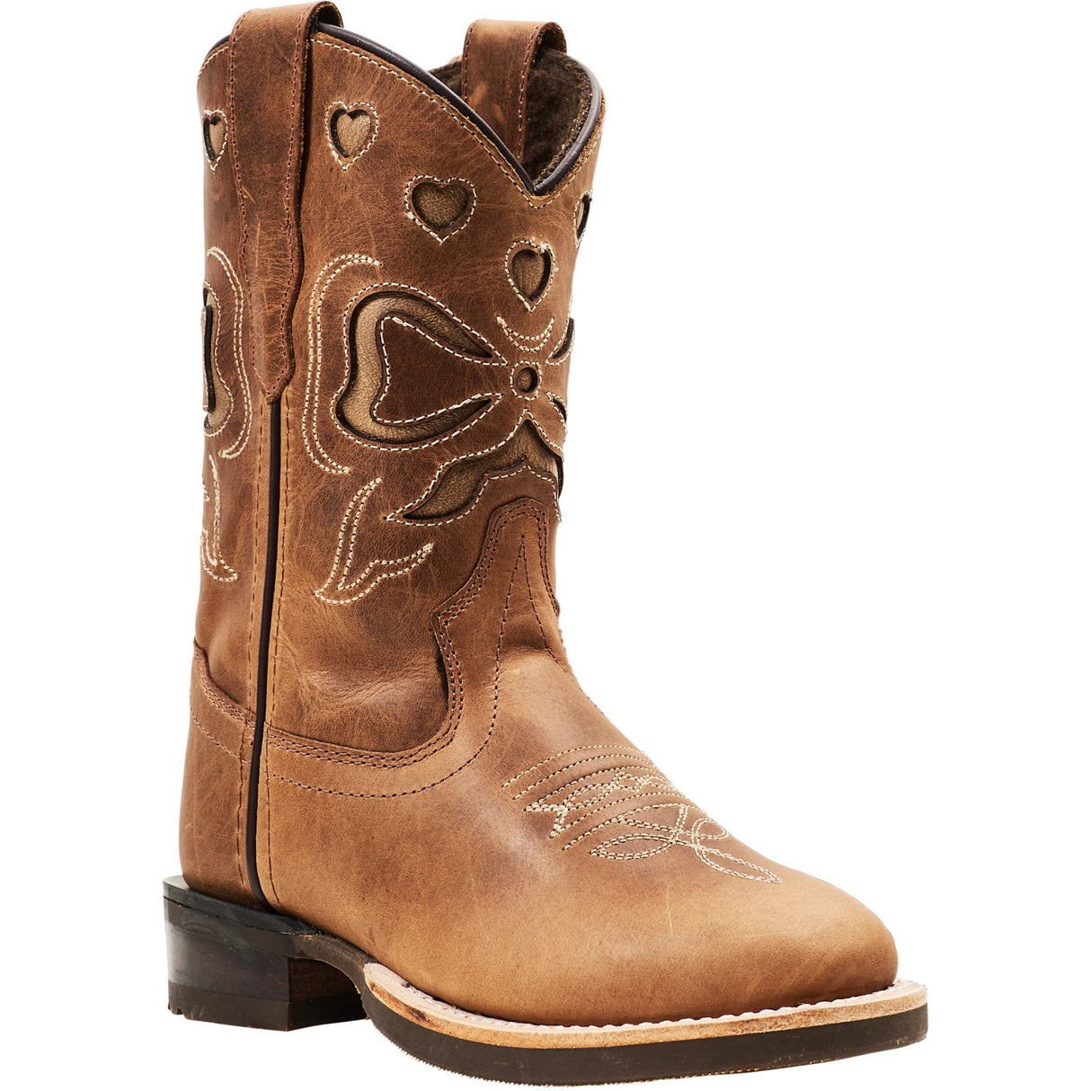 COPENHAGEN COLORS Cognac Bow Limited Ranger Boots W. Warm Lining