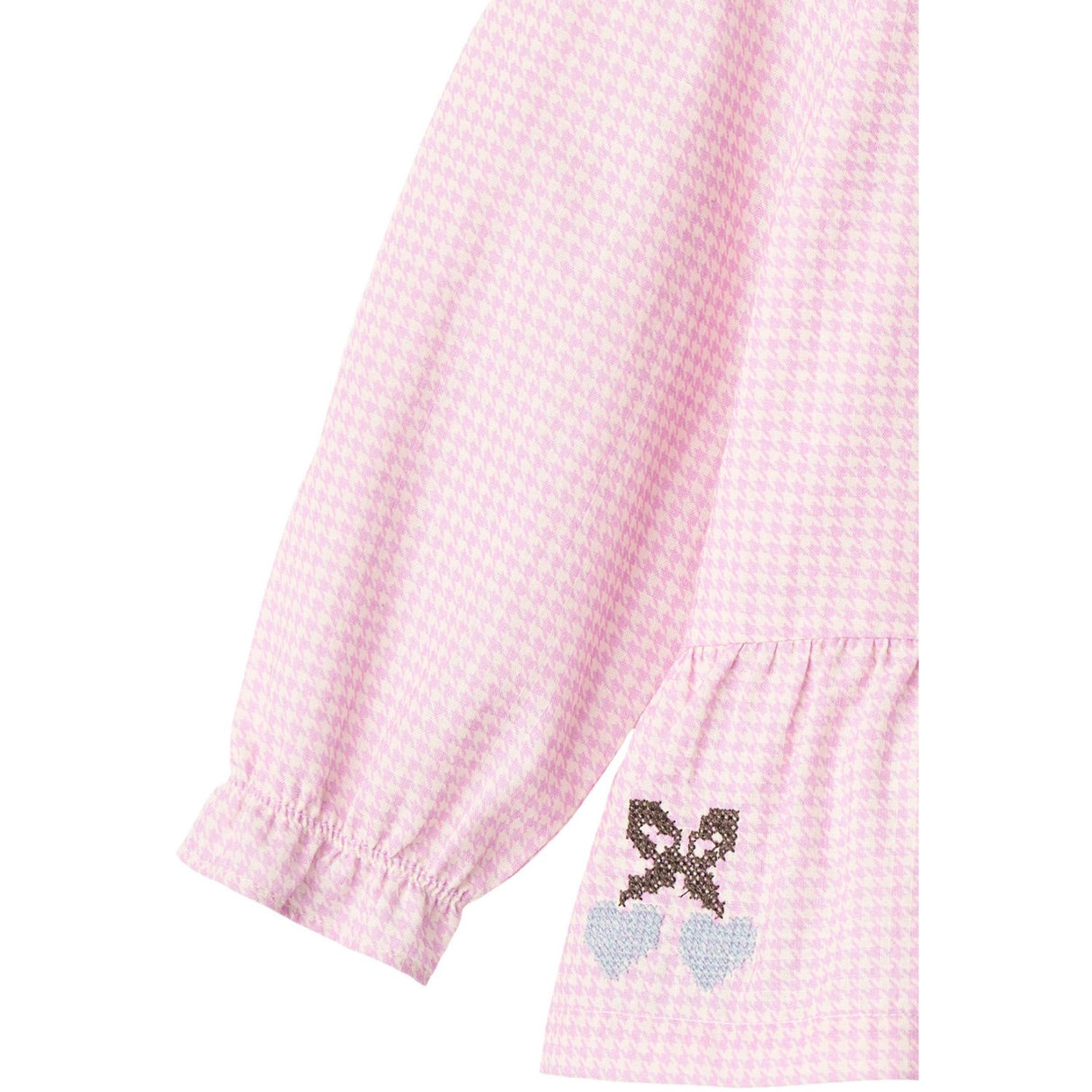 COPENHAGEN COLORS Syringa Comb. Houndstooth Blouse W. Embroidery