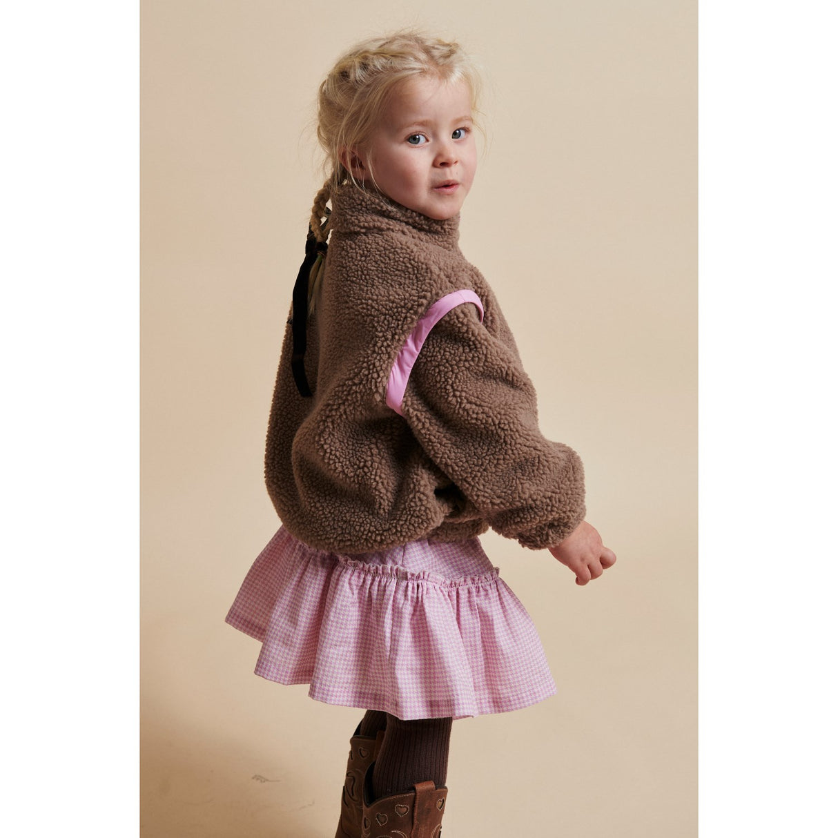 COPENHAGEN COLORS Syringa Comb. Houndstooth Skirt W. Tulle