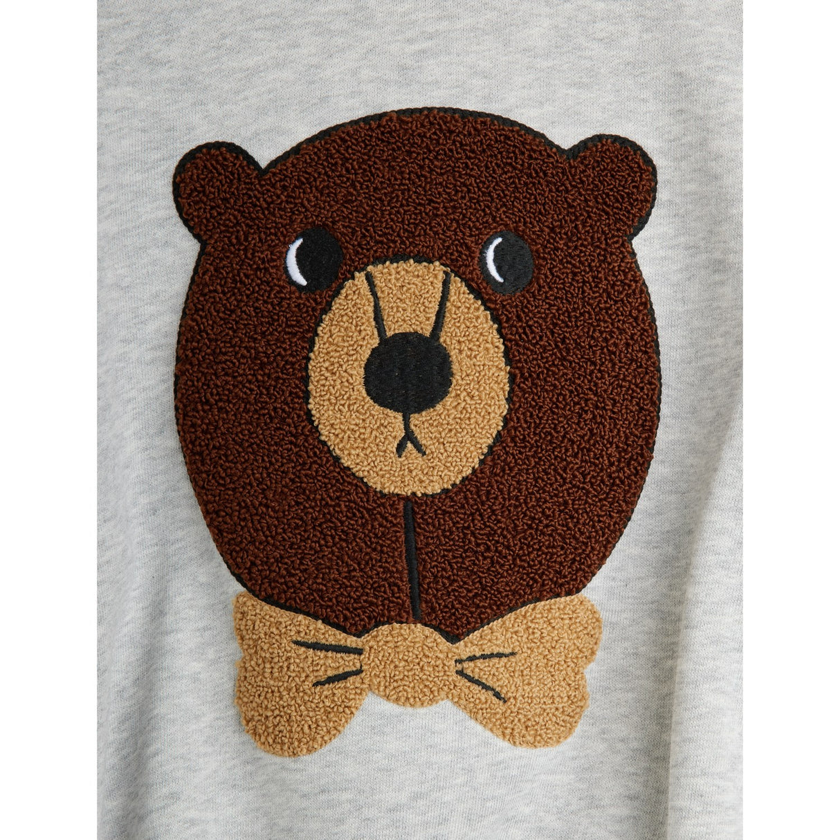 Mini Rodini Grey Melange Bear Chenille Sweatshirt