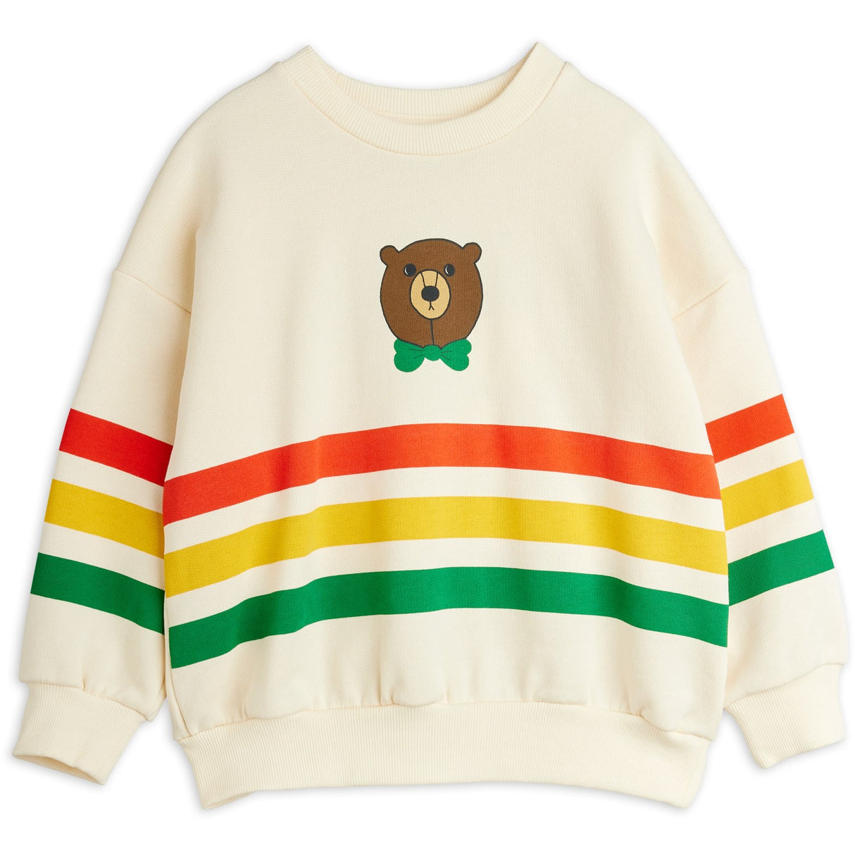 Mini Rodini Off-white Bear Stripe Sweatshirt