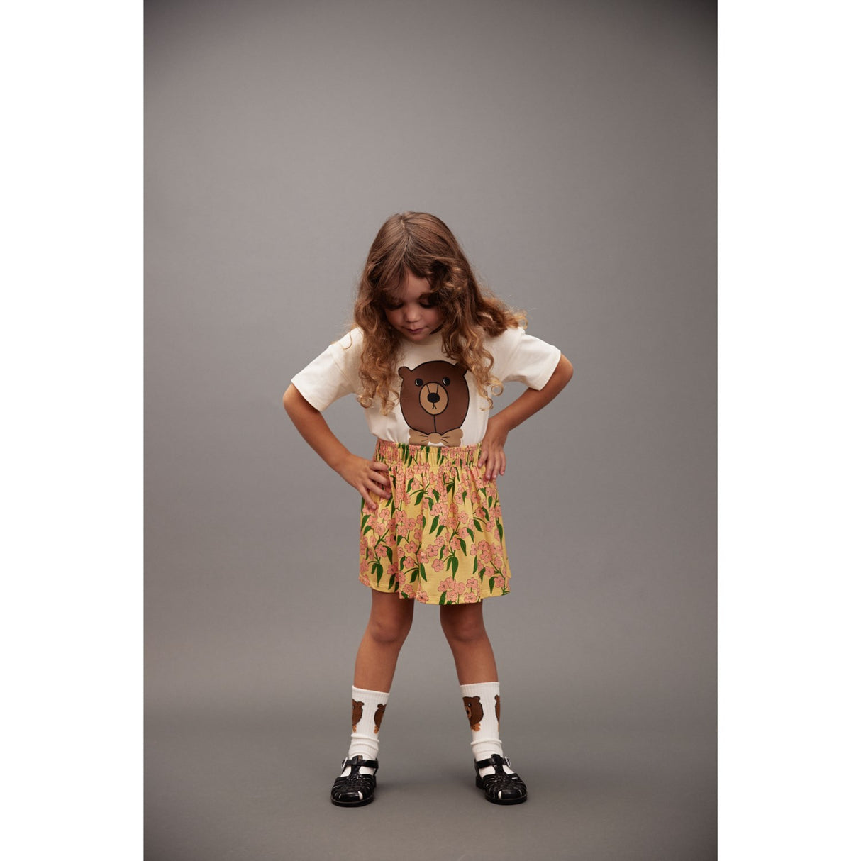 Mini Rodini Offwhite Bear Sp Ss Tee