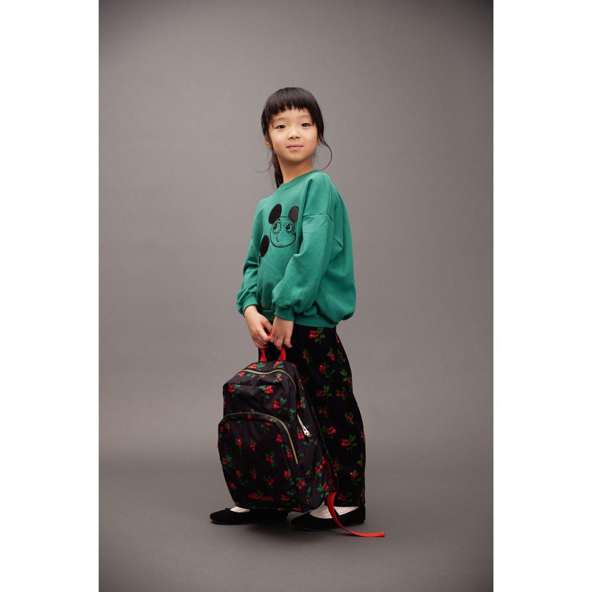 Mini Rodini Green Ritzratz Emb Sweatshirt