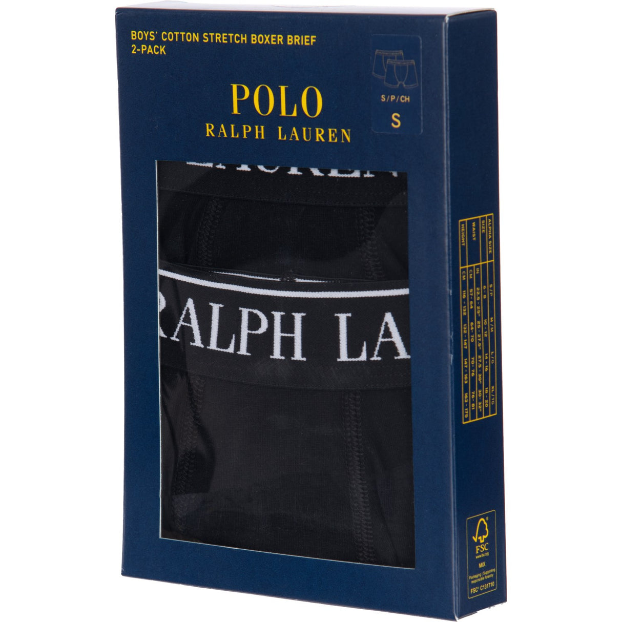 Polo Ralph Lauren Polo Black Cotton Stretch 2-Pack Boxer