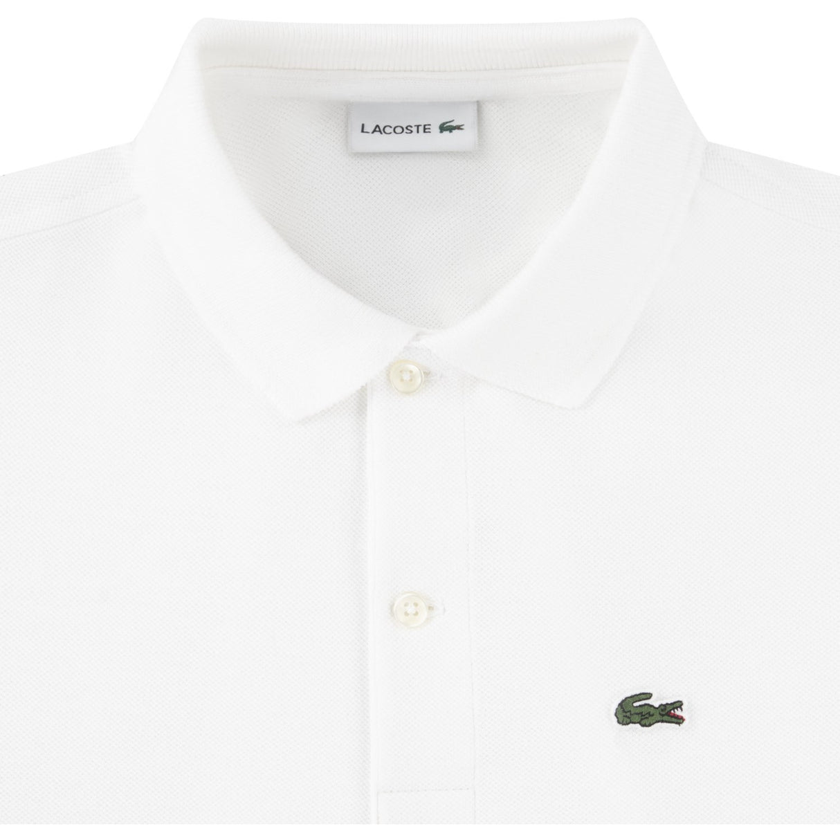 LACOSTE Blanc Non-Organic Petit Pique Polo