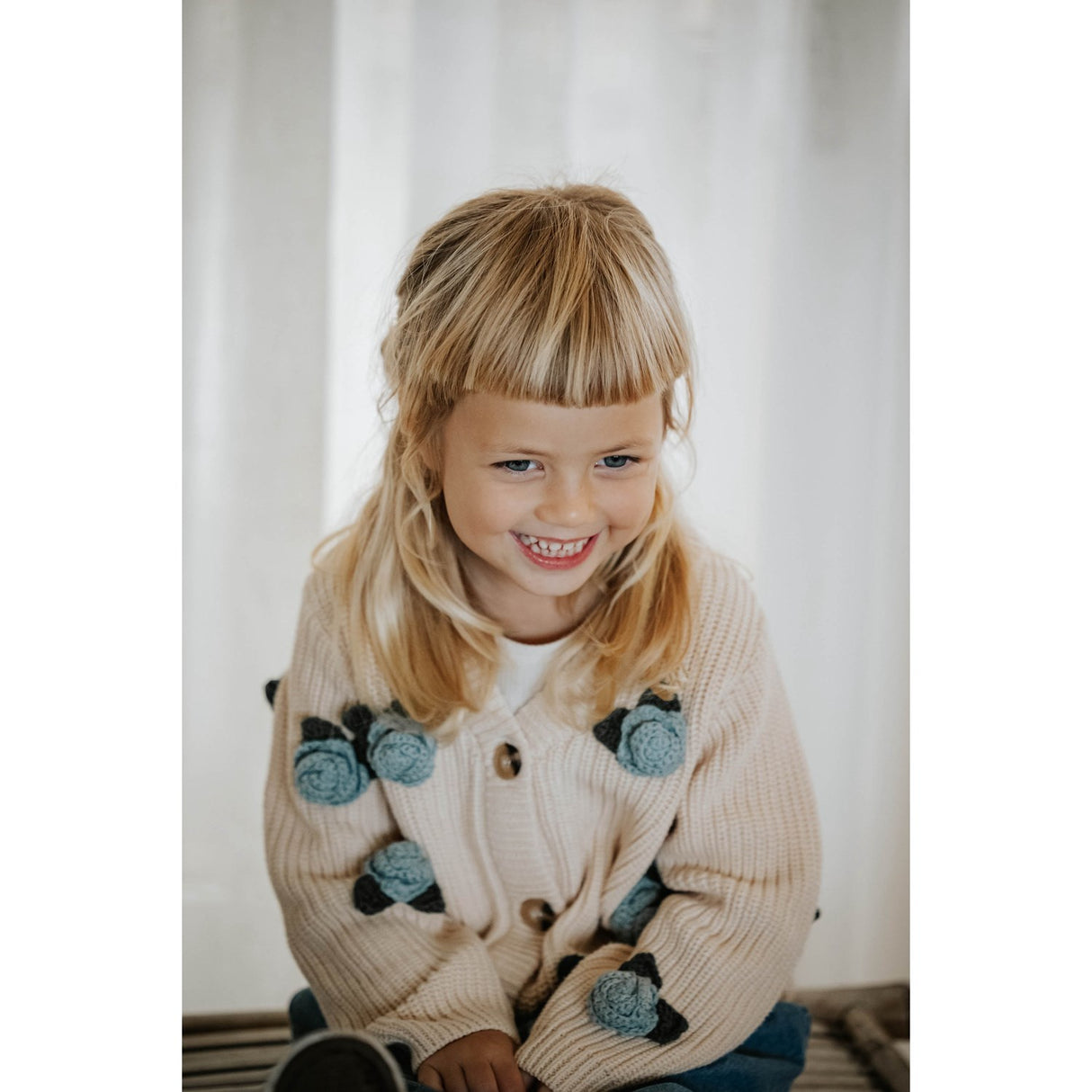 Fliink Sandshell Cool Flower Cardigan