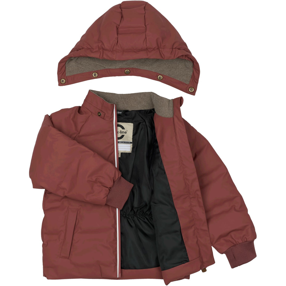Mikk-Line Apple Butter PU Puff Jacket Rec.