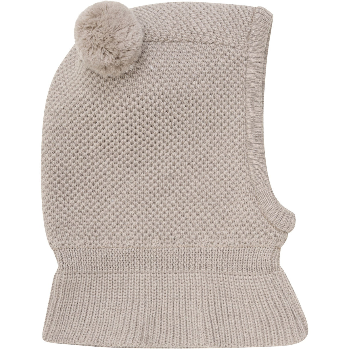 Huttelihut Camel Melange Balaclava Windstop Pompoms